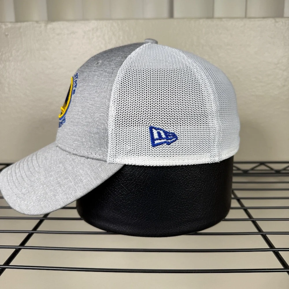 Golden State Warriors Mesh Hat Cap Men's Size XL Gray NBA Basketball NEW ERA GSW